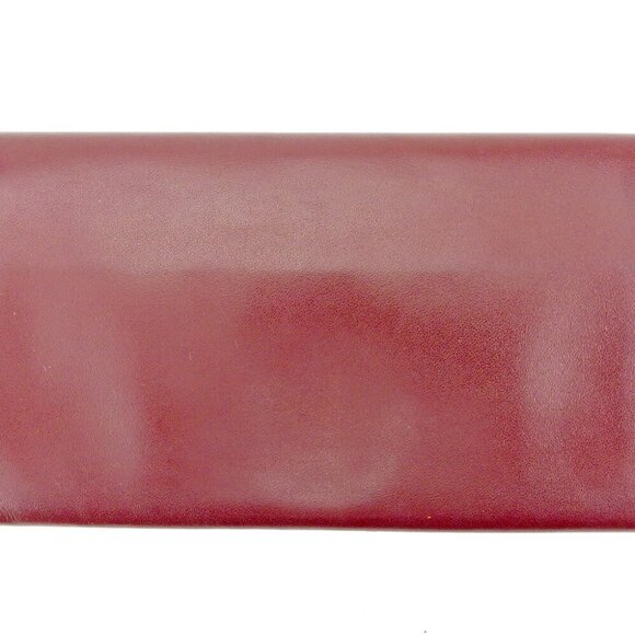 Cartier Long Wallet Mastline Bordeaux Leather Authentic USED - Picture 1 of 8
